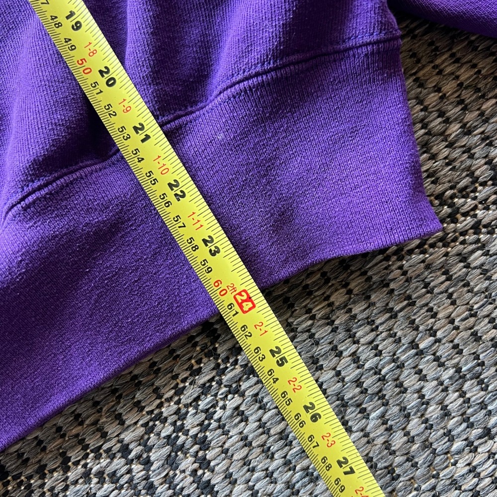 Vintage L.L. Bean Russell Athletic Sweatshirt Mens Small Purple Roll Neck 90s - Picture 5 of 6